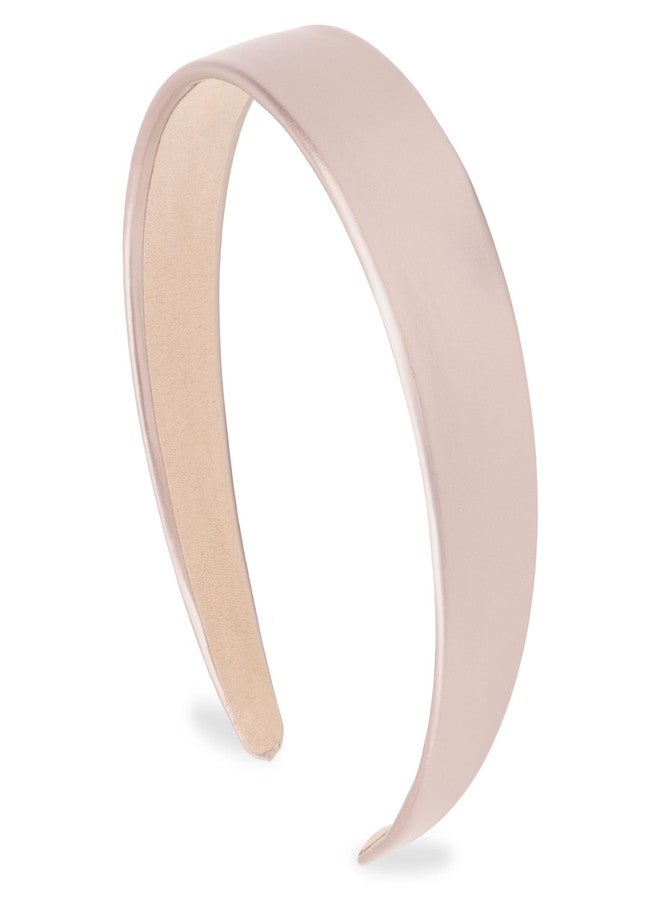 AMCAMI Gold Headband 1.18 Inch PU Leather Headband Plain Solid Head Band Wide Thick Headbands Non-slip Hair Accessories for Women Girls - Image 1